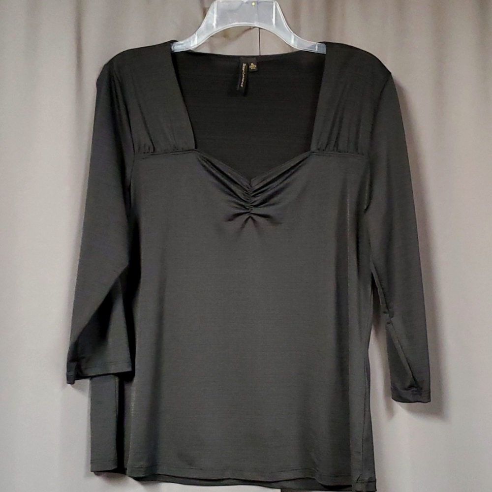 SUSAN LAWRENCE XL BLACK SHIRT